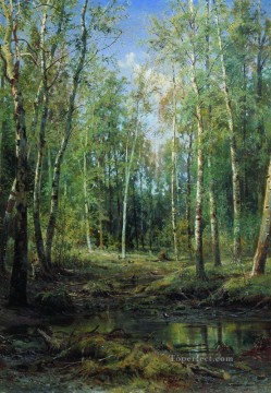 bosque de abedules 1875 paisaje clásico Ivan Ivanovich árboles Pinturas al óleo
